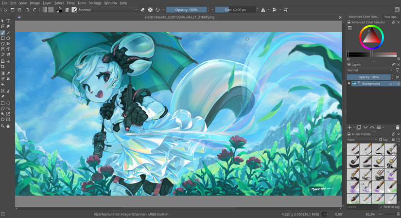 Krita Software Splash Page