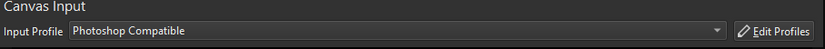 Canvas Input Settings Set To Photoshop Compatible