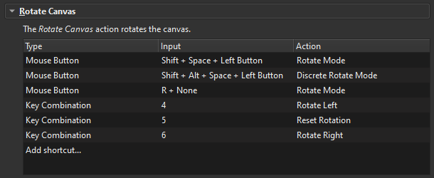 Rotate Canvas Settings