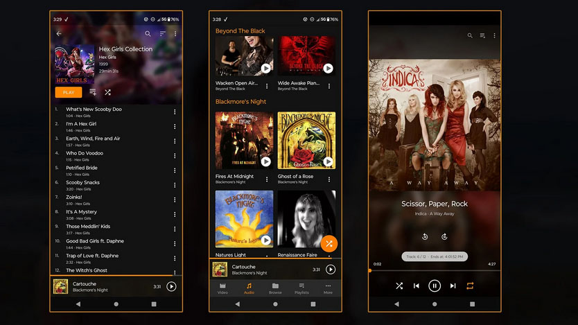 Screenshots of VLC Media Player