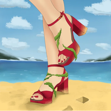 Don't Wear Heels To The Beach, 2025, Krita