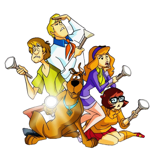 Scooby Doo Mystery Inc Gang with Flashlights